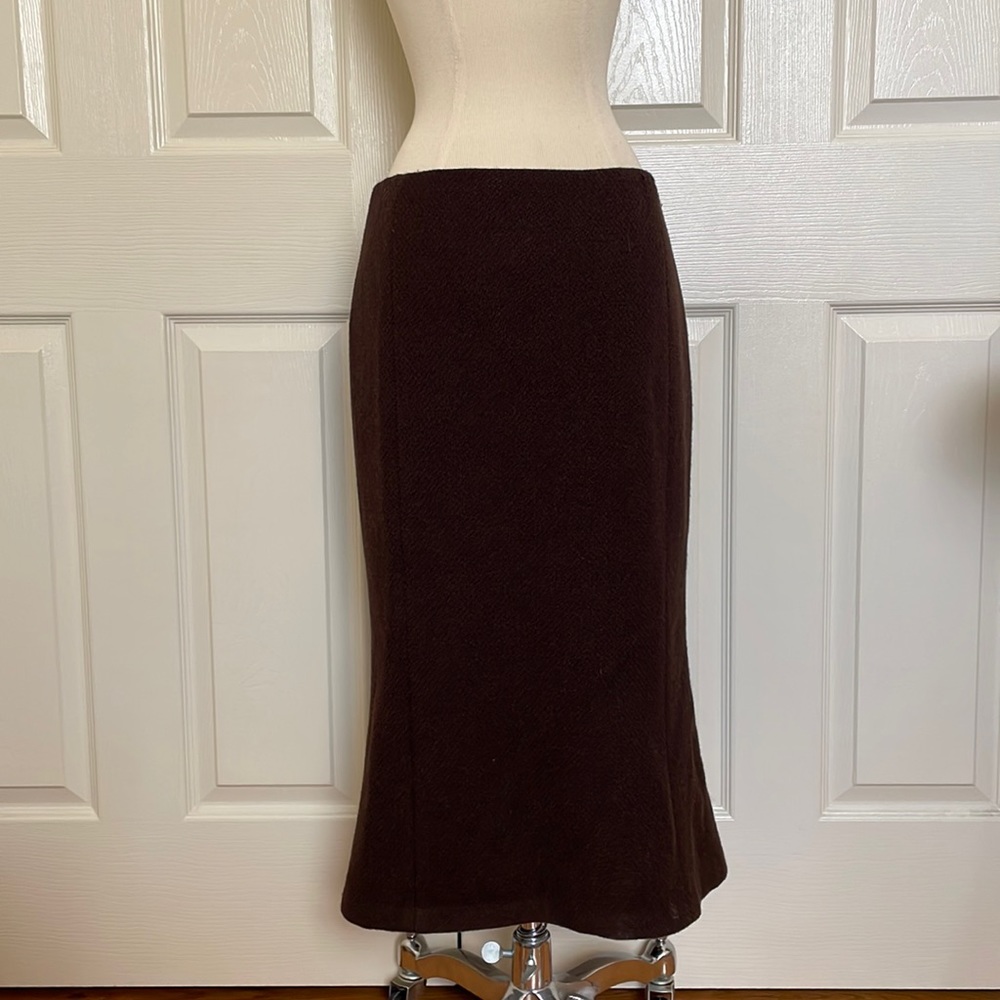 Ralph Lauren Chocolate Brown Wool Skirt Size 4